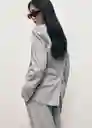 Blazer Americana Bowery Gris Talla S Mujer Mango