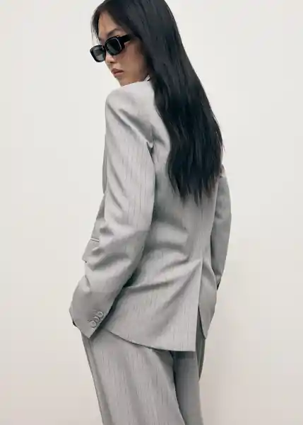 Blazer Americana Bowery Gris Talla S Mujer Mango