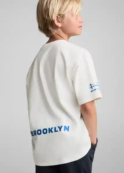 Camiseta Brooklyn Off White Talla 08 Niños Mango