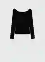 Camiseta Brigitte Negro Talla M Mujer Mango