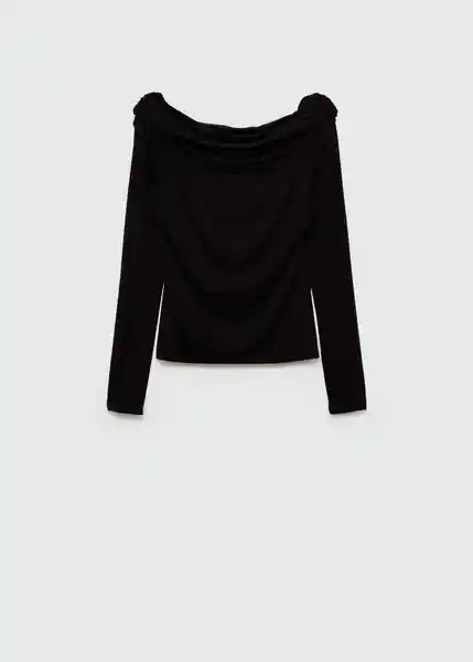 Camiseta Brigitte Negro Talla M Mujer Mango