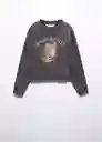 Sudadera Wild Antracita Talla 12 Niñas Mango