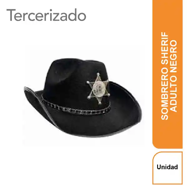 Sombrero Herif Adulto Negro