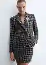 Blazer Americana Dalia Gris Talla XS Mujer Mango