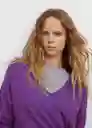 Jersey Lombia Morado Talla M Mujer Mango