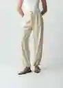 Pantalón Nina Mujer Crudo Crema Claro T 12 032G382 Naf Naf