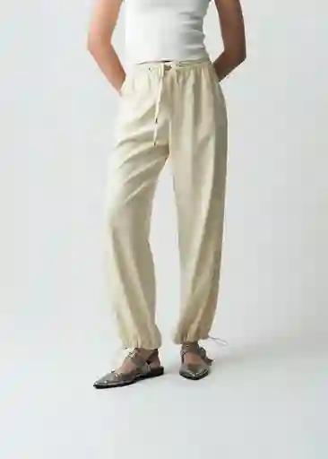 Pantalón Nina Mujer Crudo Crema Claro T 12 032G382 Naf Naf