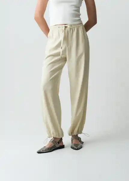 Pantalón Nina Mujer Crudo Crema Claro T 12 032G382 Naf Naf