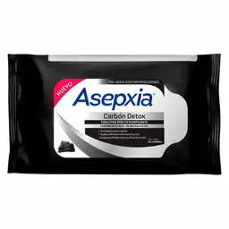 Asepxia Toallitas Facial Antiacné Carbón Detox