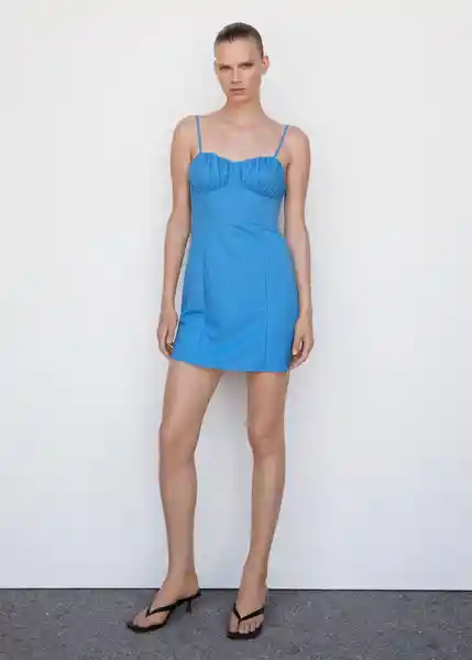 Vestido Blair Azul Talla XL Mujer Mango