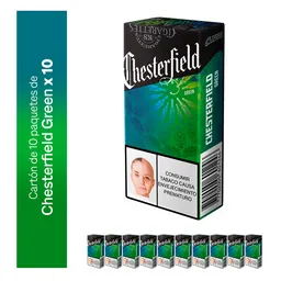 Chesterfield Green X10 Cigarrillos Cartón