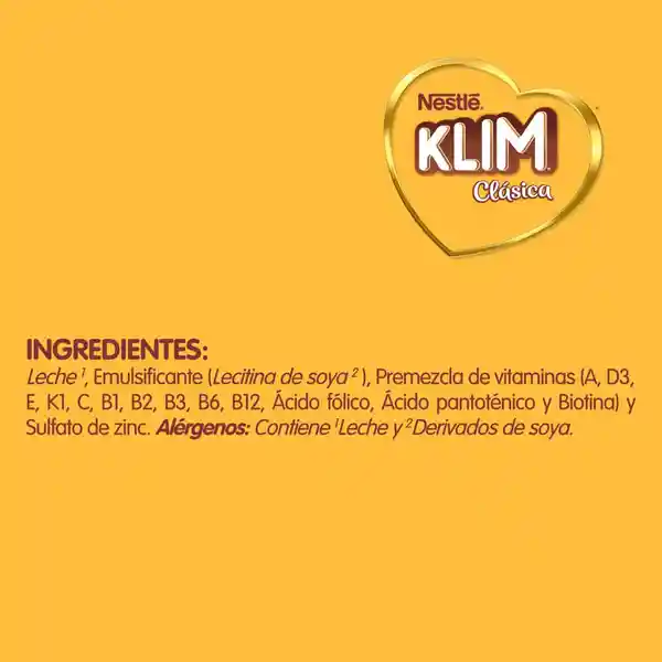 Leche en polvo KLIM Clásica x 450g gratis 90g