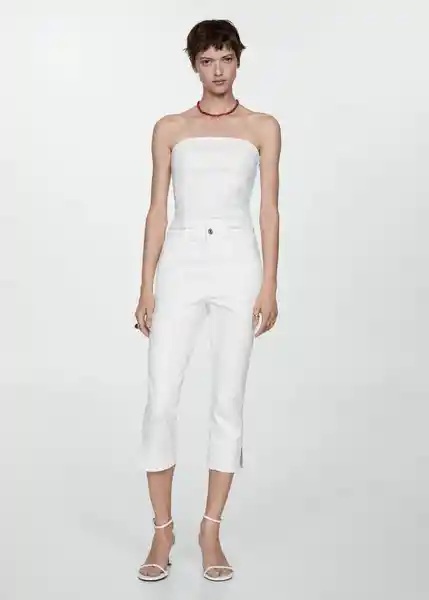 Top Lora Offwhite Talla M Mujer Mango