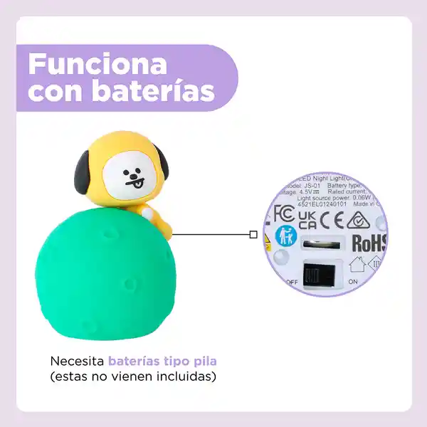 Lámpara de Noche Led Moon Rj Chimmy Miniso