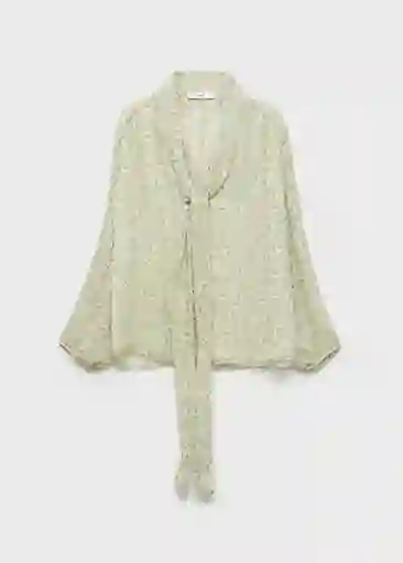Blusa Belle Verde Talla S Mujer Mango