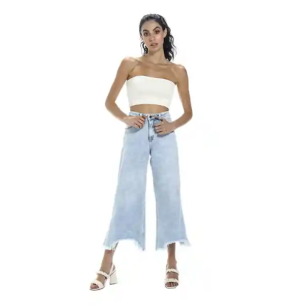 Jean Mid Rise Loose Azul Talla 4