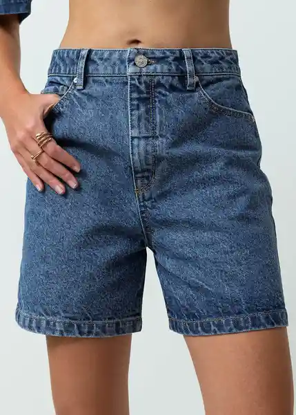 Short Nusa Mujer Azul Indigo Medio T 6 452G340 Naf Naf