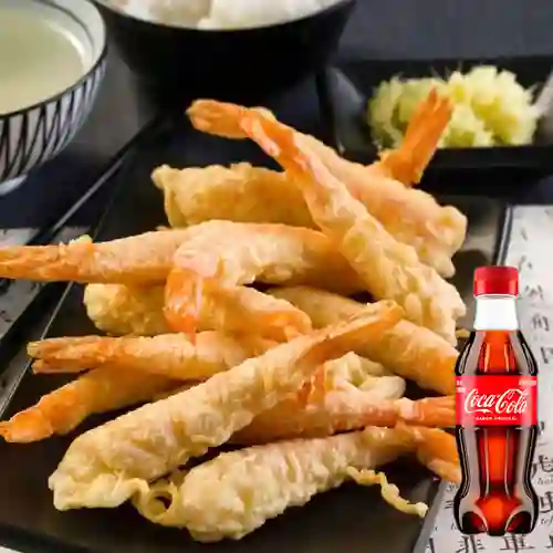 Langostinos en Tempura Japonesa +Cocacola Org 250ML