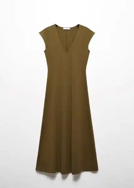 Vestido Dica Khaki Talla 24 Mujer Mango