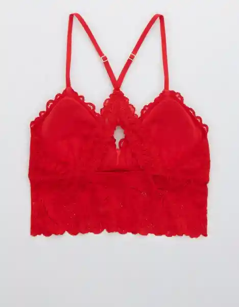 American Eagle Bralette Holiday Best Espalda Cruzada Fucsia T. M