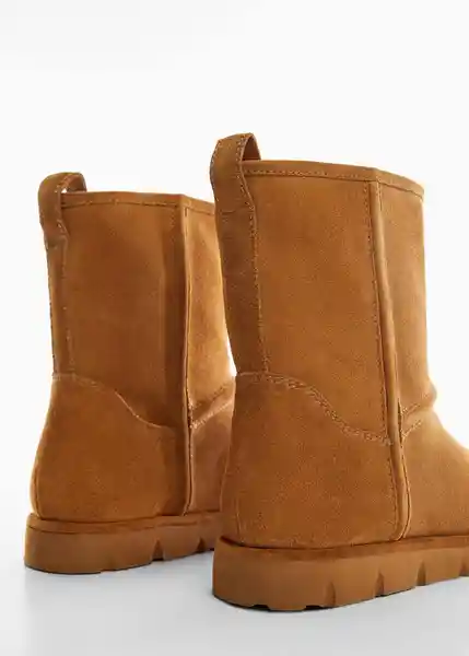 Botines Leo Camel Talla 39 Mujer Mango