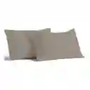 Expressions Set Funda de Almohadas Taupe 48 cm x 70 cm