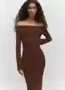 Vestido Paolo Chocolate Talla M Mujer Mango