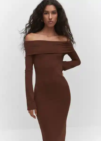 Vestido Paolo Chocolate Talla M Mujer Mango