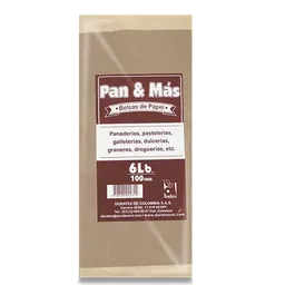 Pan & Más Bolsa de Papel de 6 Lb