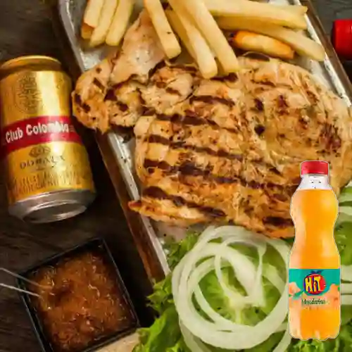 Combo Pechuga Ala Plancha + Hit Mandarina 500 ml