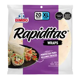 Bimbo Tortilla Blancas Wraps Rapiditas XL 1400 g