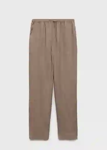 Pantalón Linen Topo Talla XL Mujer Mango