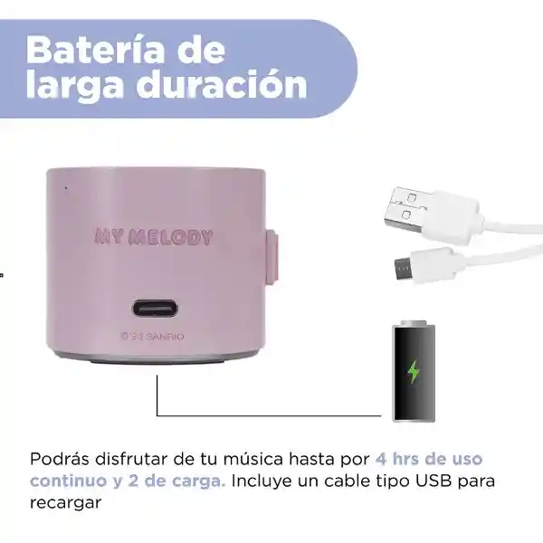 Bocina Inalámbrica Portátil my Melody Sanrio A127 Miniso