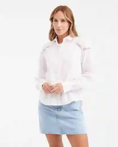 Camisa Stripe Longsleeve Rosa Cósmico Claro Talla M Chevignon
