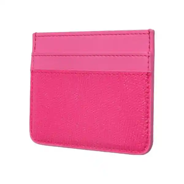 Tarjetero Brillante Con Textura Rosa Serie Miniso