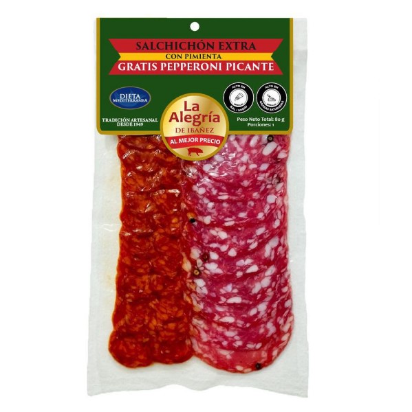 La Alegría Salchichón Extra Pepperoni Picante 80 g