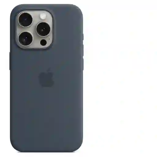 Apple Funda de Silicona Magsafe iPhone 15 Pro Azul Tempestad