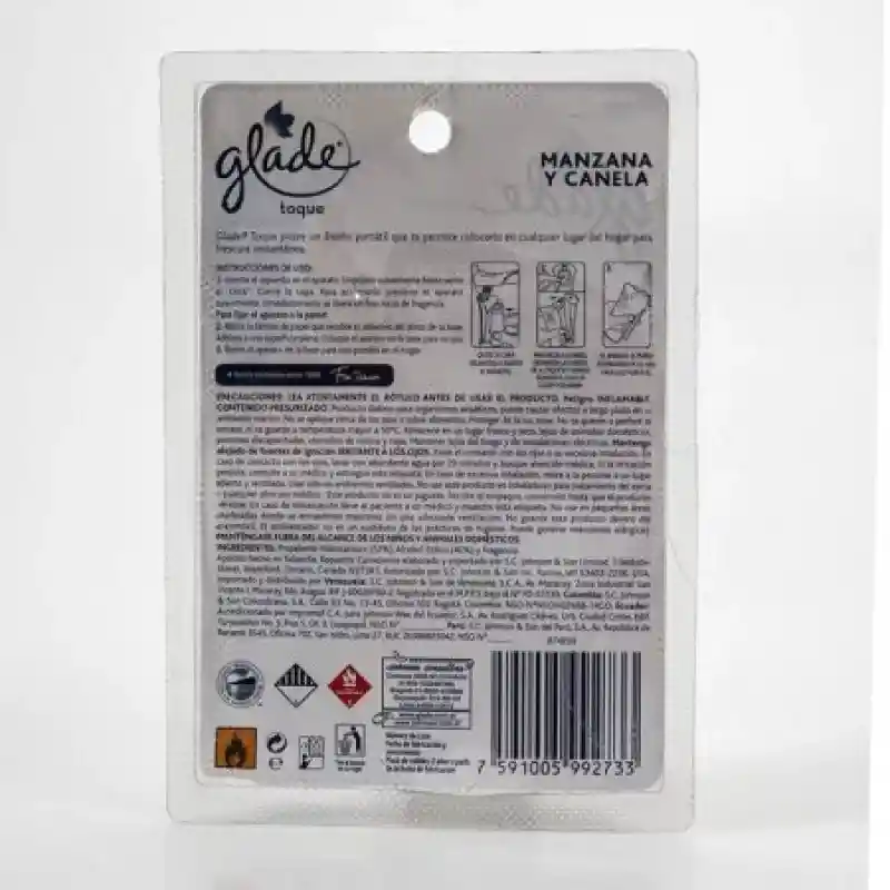 Glade ambientador toque manzana y canela más repuesto