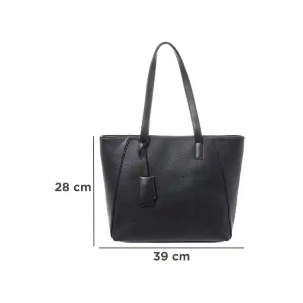 Bolso Clásico Tipo Piel Texturizado Negro Miniso