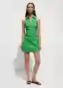 Vestido Medina Verde Talla S Mujer Mango