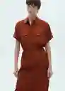 Vestido Milil-w Granate Talla S Mujer Mango