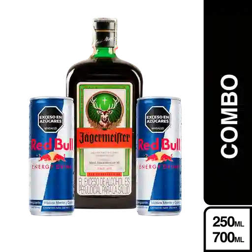 Combo Jägermeister Licor Hierbas + Red Bull Bebida Energizante