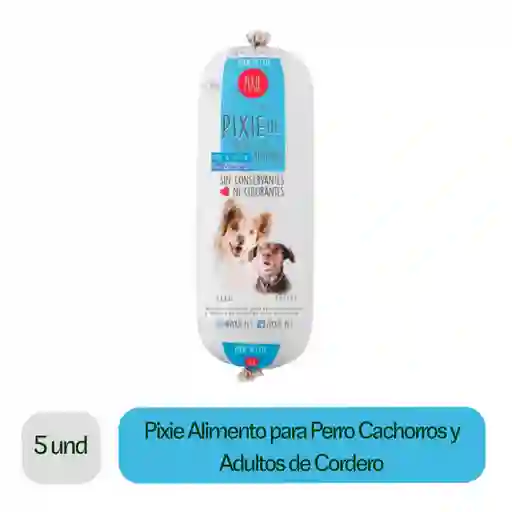 5 x Pixie Alimento Para Perro Cachorros y Adultos de Cordero