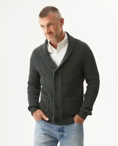 Cárdigan Heritage Verde Gablete Ultraoscuro Talla XL Chevignon