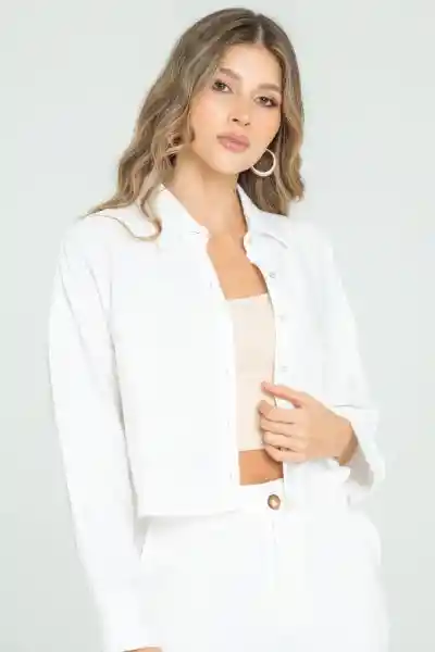 Camisa Ninel Color Blanco Crudo Talla XL Ragged