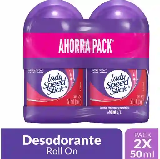 Desodorante Mujer Lady Speed Stick Floral Fresh 48H 50 mL x 2