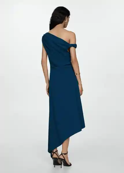 Vestido Laila7 Azul Talla 25 Mujer Mango