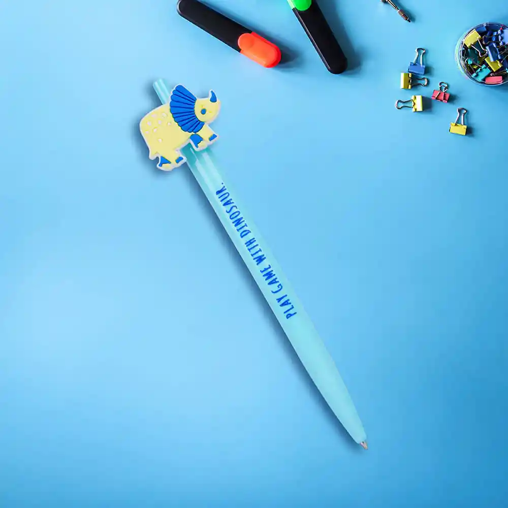 Miniso Esfero Con Triceratop Azul Claro 1.0 mm