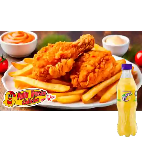 1/4 Pollo (Muslo +Contramuslo) + Quatro Org 400ML