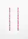 Pendientes Nanet Rosa Talla 99 Mujer Mango